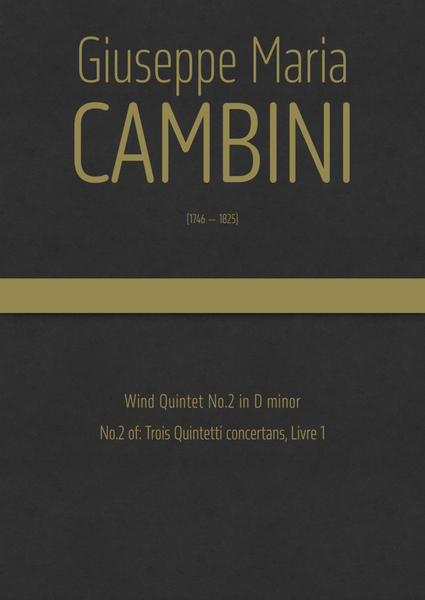 Cambini - Wind Quintet No.2 in D minor