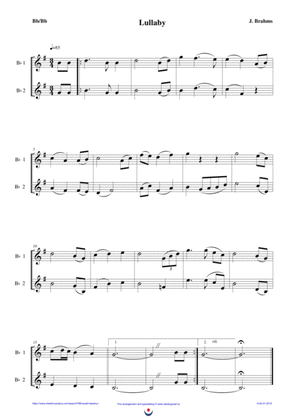 Lullaby (easy brass duet Nb. 9 - Bb/Bb)