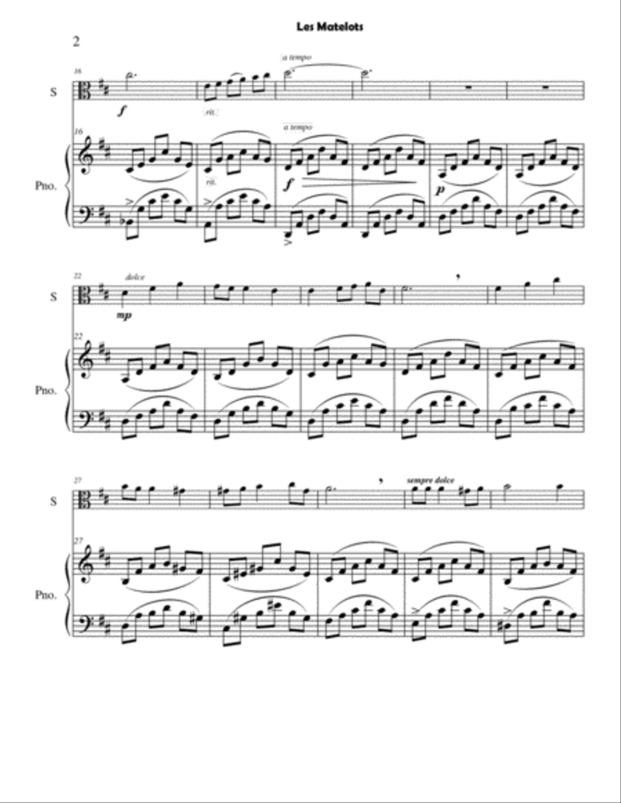 Seven Faure Art Songs Viola scores gallery preview page 2