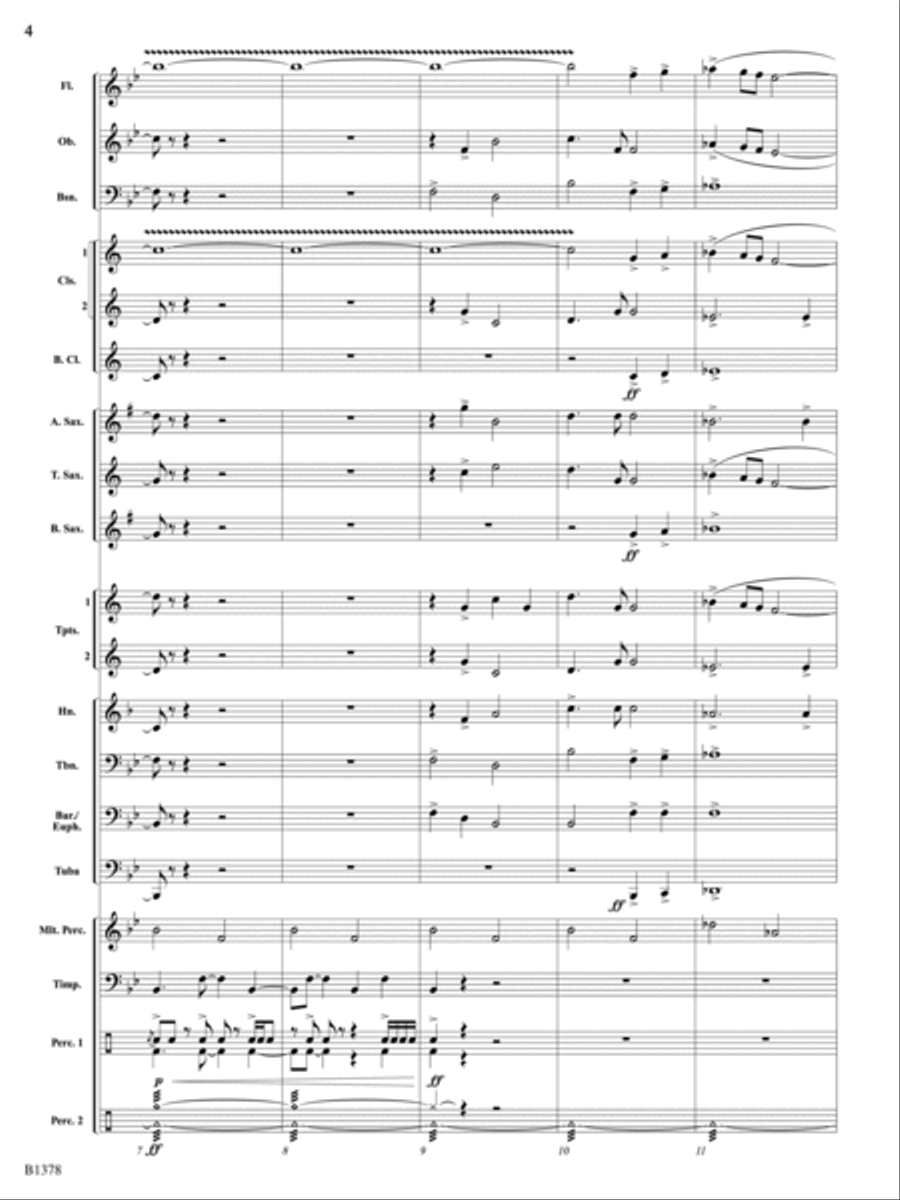 Fireburst Fanfare: Score Concert Band scores gallery preview page 4