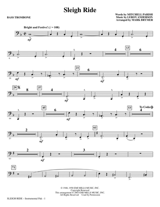 Book cover for Sleigh Ride (arr. Mark Brymer) - Bass Trombone