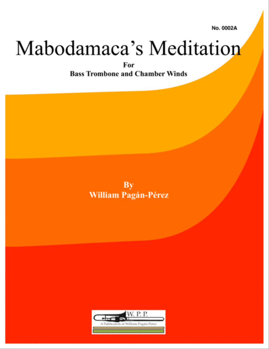 Mabodamaca's Meditation for Bass Trombone and Chamber Winds Large Ensemble scores gallery preview page 1