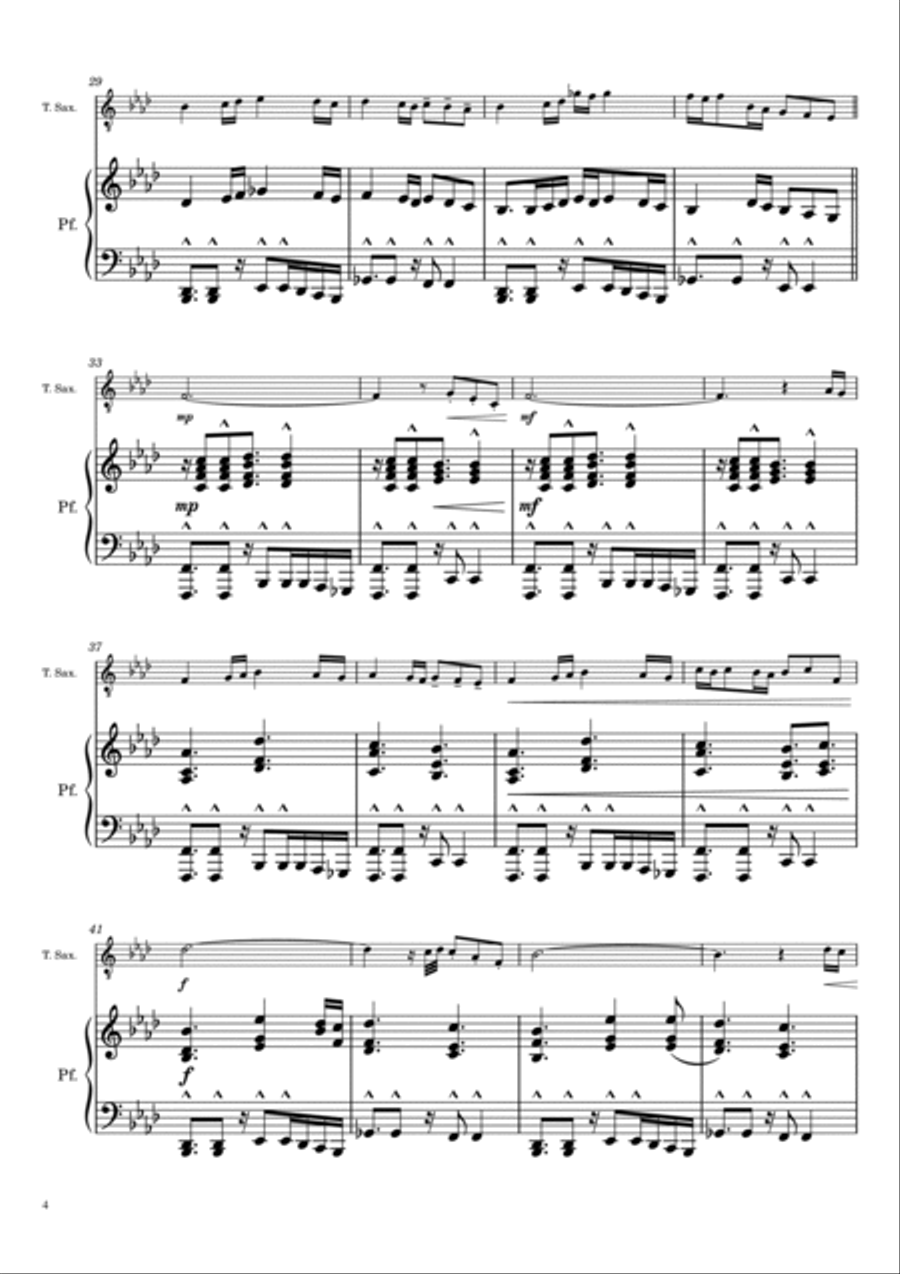 Battlefield 1942 Theme Tenor Saxophone scores gallery preview page 4