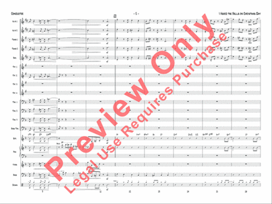 I Heard the Bells on Christmas Day Jazz Ensemble scores gallery preview page 3