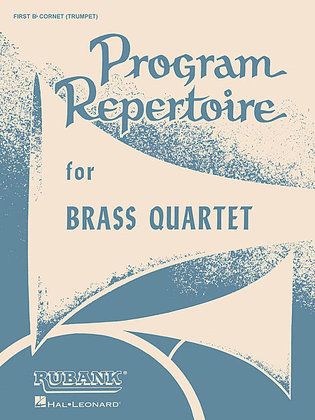 Book cover for Program Repertoire for Brass Quartet