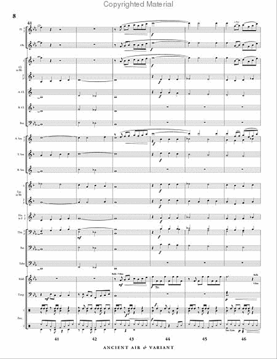 Ancient Air & Variant Ancient Air & Variant Concert Band scores gallery preview page 9