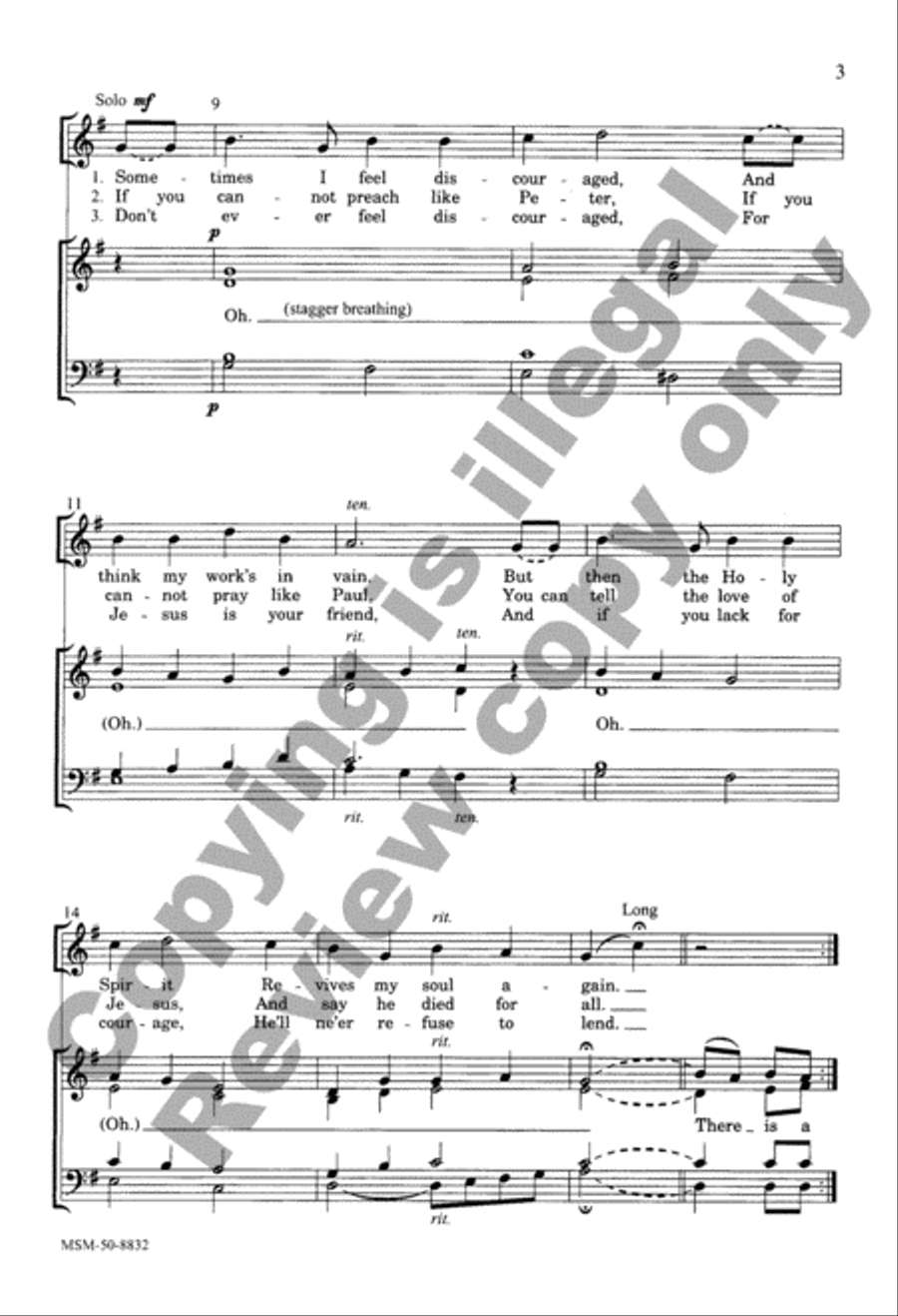 There Is a Balm in Gilead 4-Part scores gallery preview page 3