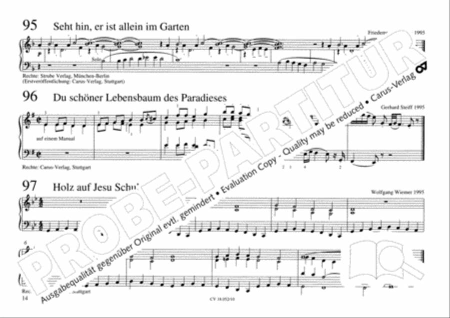 Esslinger Orgelbuch, Bd I-III Organ Solo scores gallery preview page 31