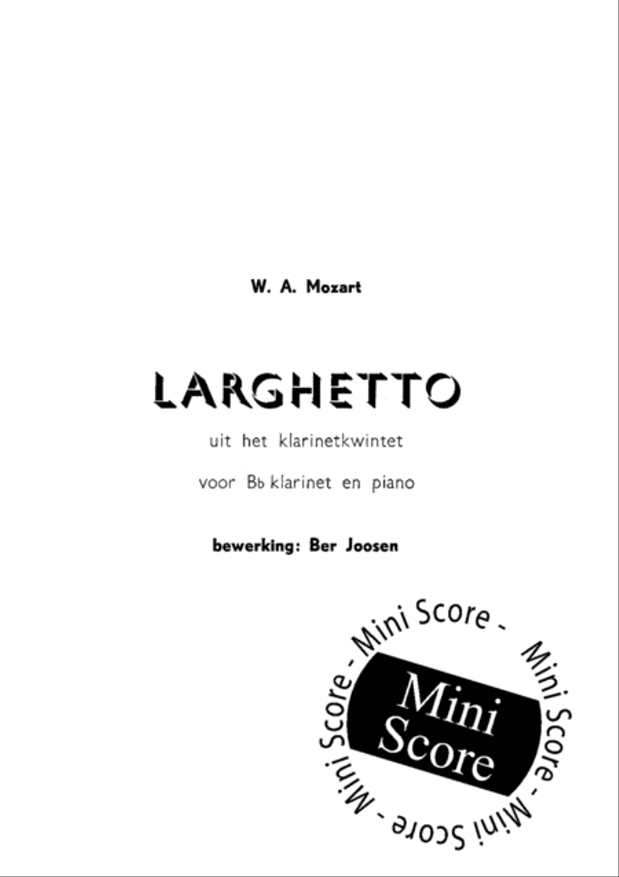 Larghetto Larghetto Bass Clarinet scores gallery preview page 3