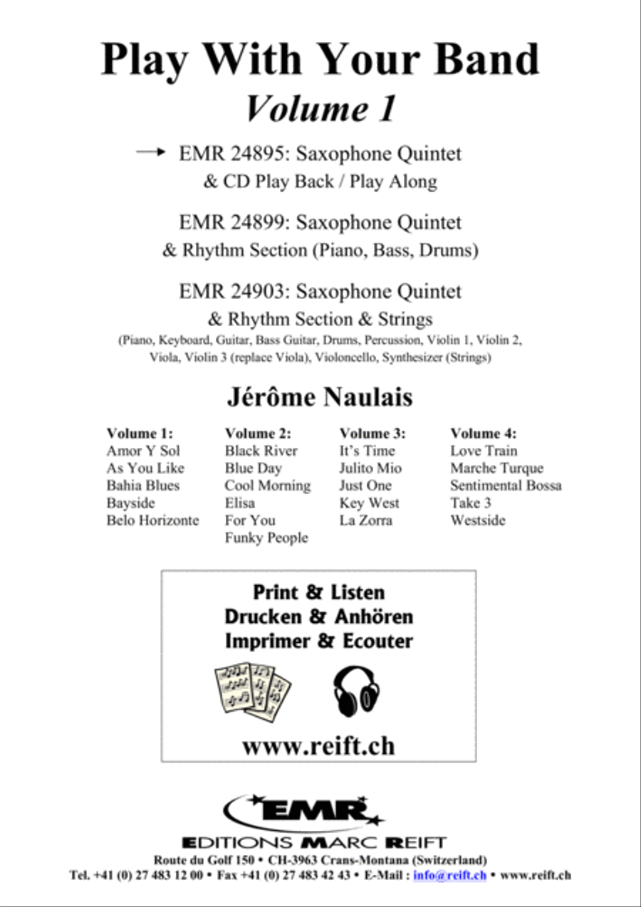 Play With Your Band Volume 1 Saxophone Quintet scores gallery preview page 2