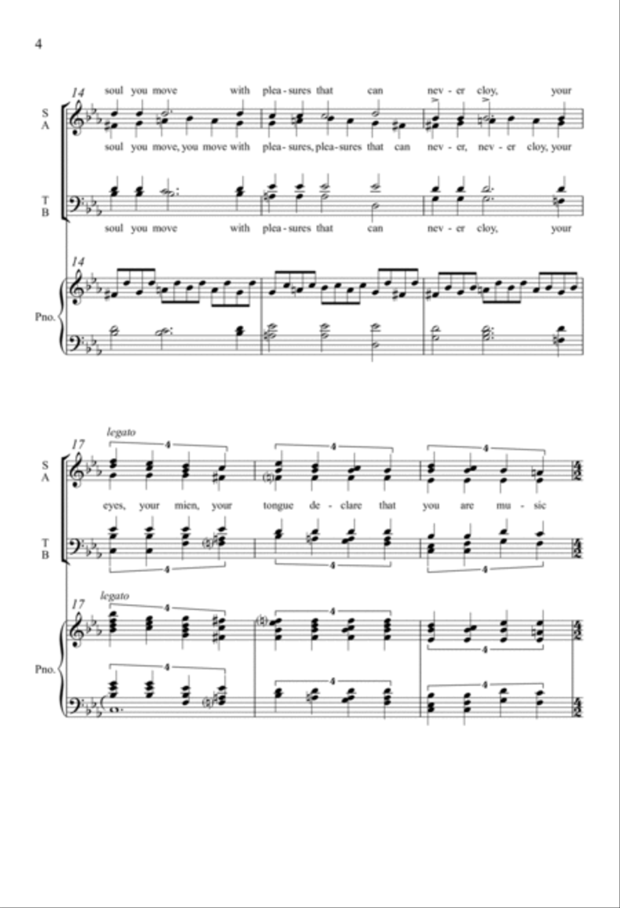If Music Be The Food Of Love 4-Part scores gallery preview page 3