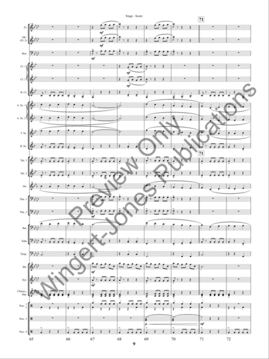 Siege (Score) Concert Band scores gallery preview page 12