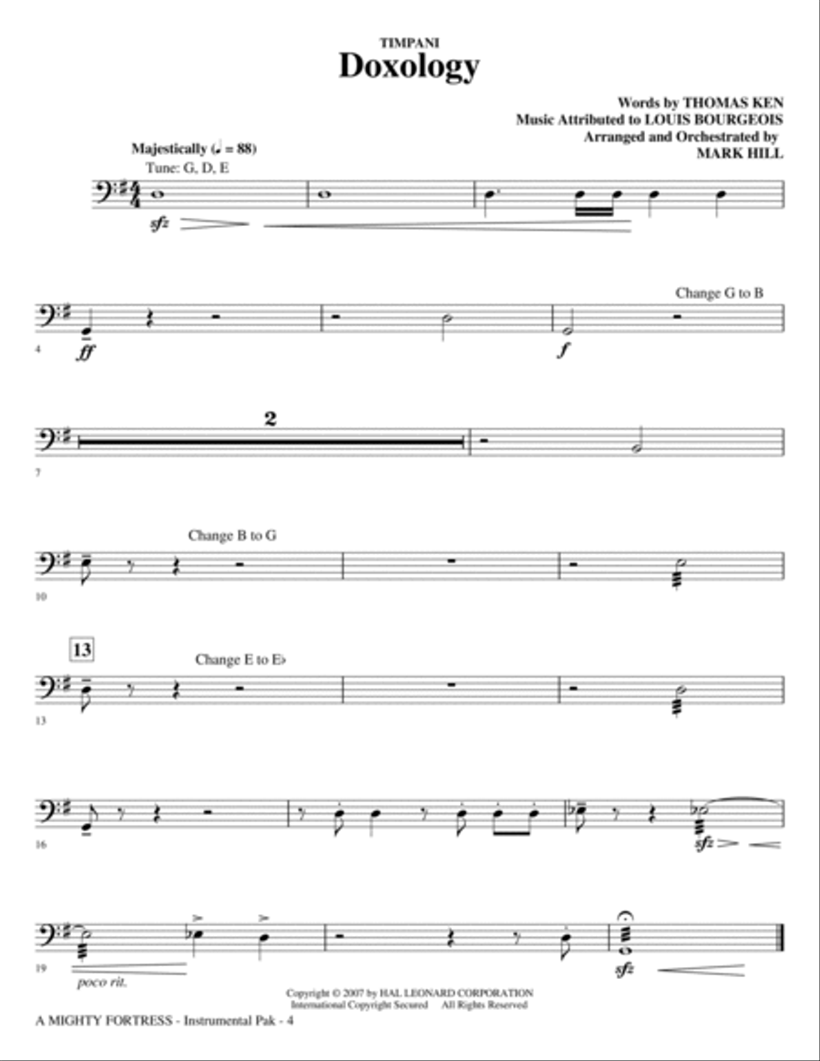 A Mighty Fortress - A Festival of Hymns - Timpani Choir scores gallery preview page 4