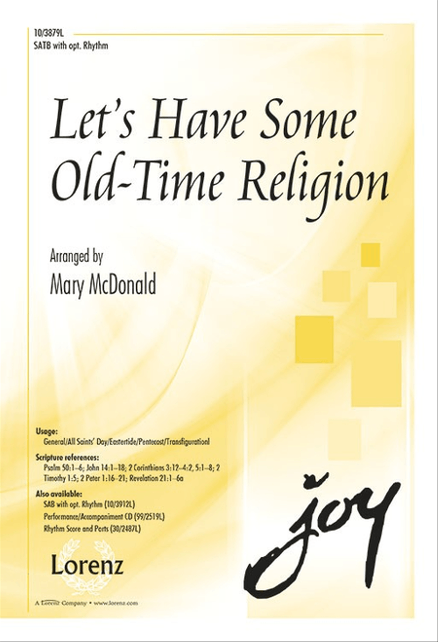 Let's Have Some Old-Time Religion 4-Part scores gallery preview page 1