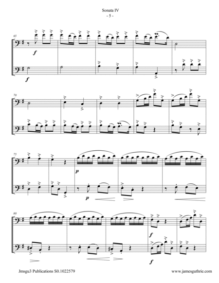 Handel: Sonata No. 4 for Euphonium Duo image number null