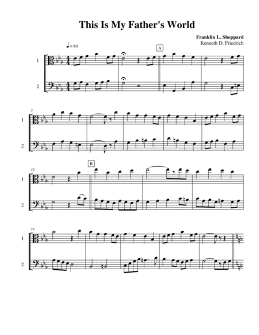 Ten Selected Hymns for the Performing Duet, Vol. 10 - viola and cello String Duet scores gallery preview page 5