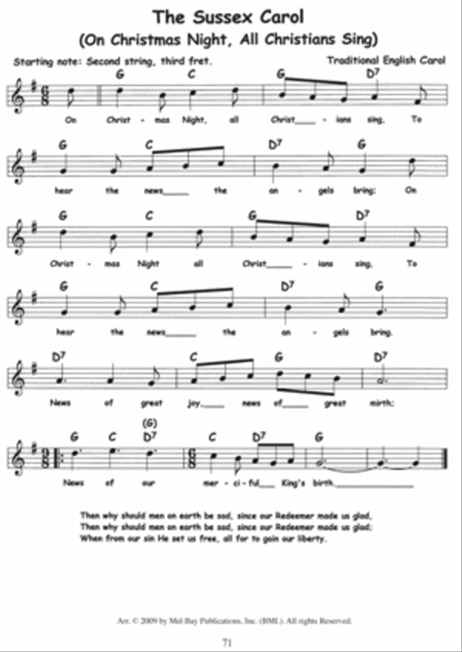 50 Three-Chord Christmas Songs for Guitar, Banjo & Uke 5-String Banjo scores gallery preview page 5
