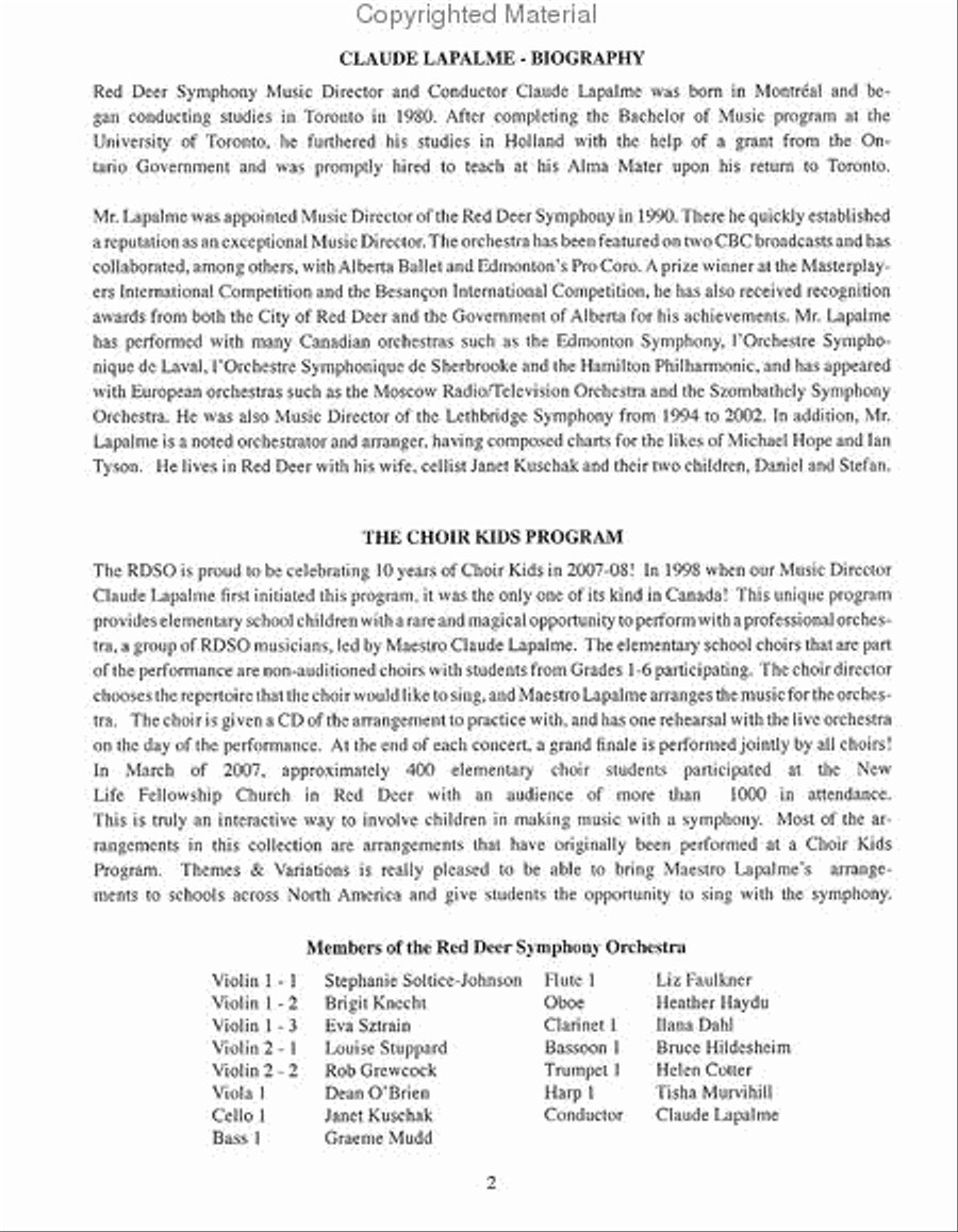 Sing With the Symphony, Volume 2 Unison Choir scores gallery preview page 3