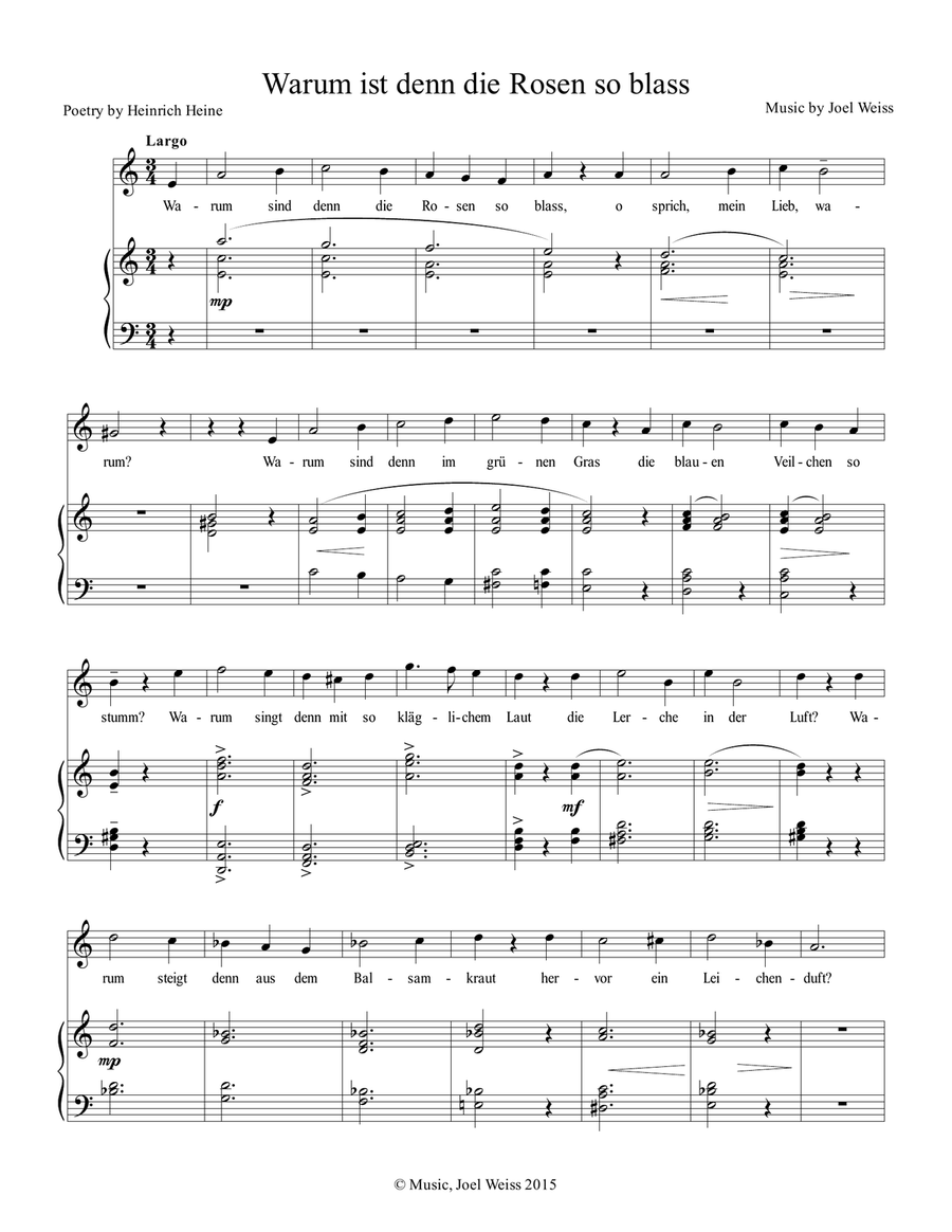 Warum sind denn die Rosen so blass Voice scores gallery preview page 1