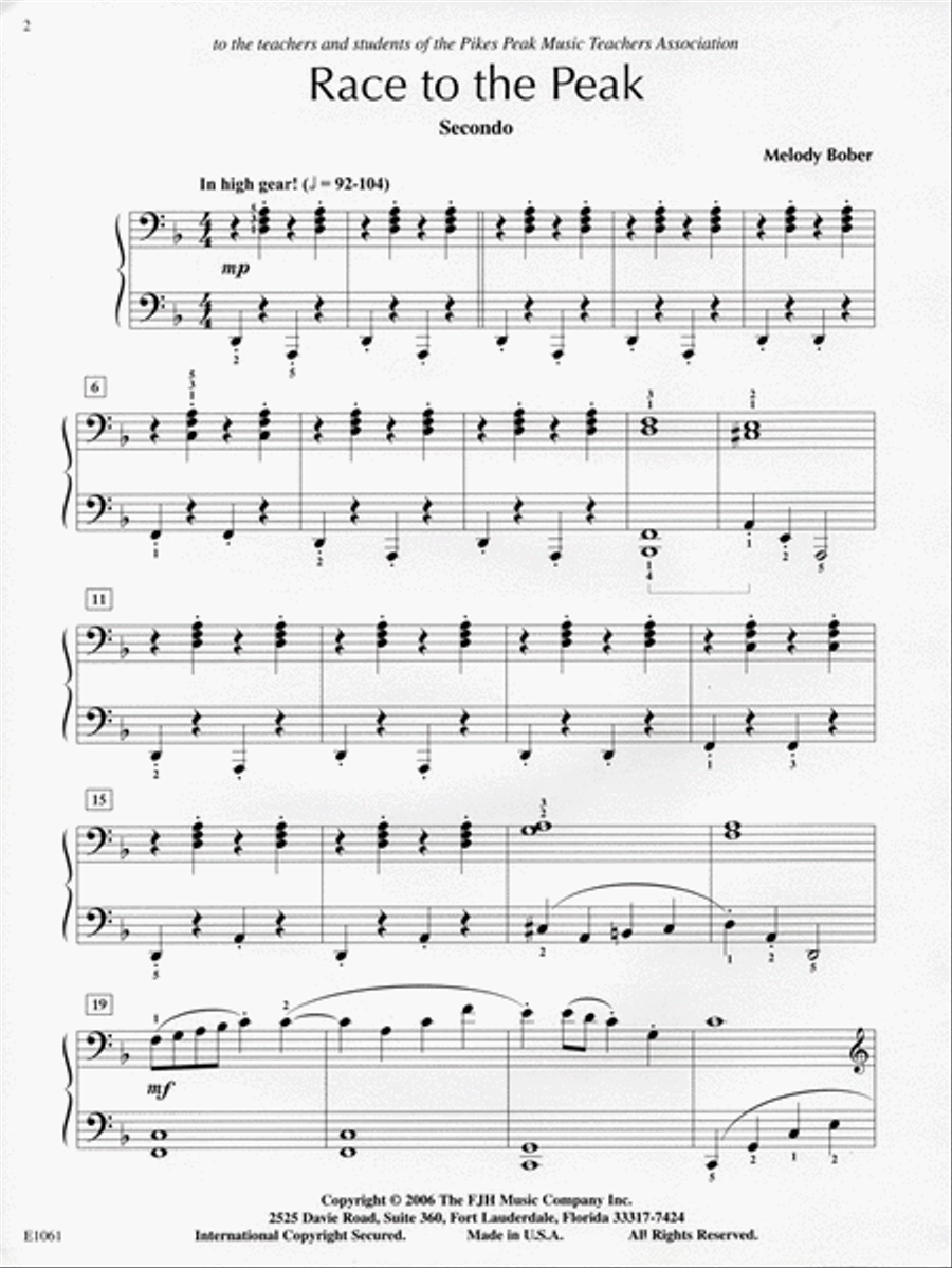 Race to the Peak (NFMC) Piano Solo scores gallery preview page 2