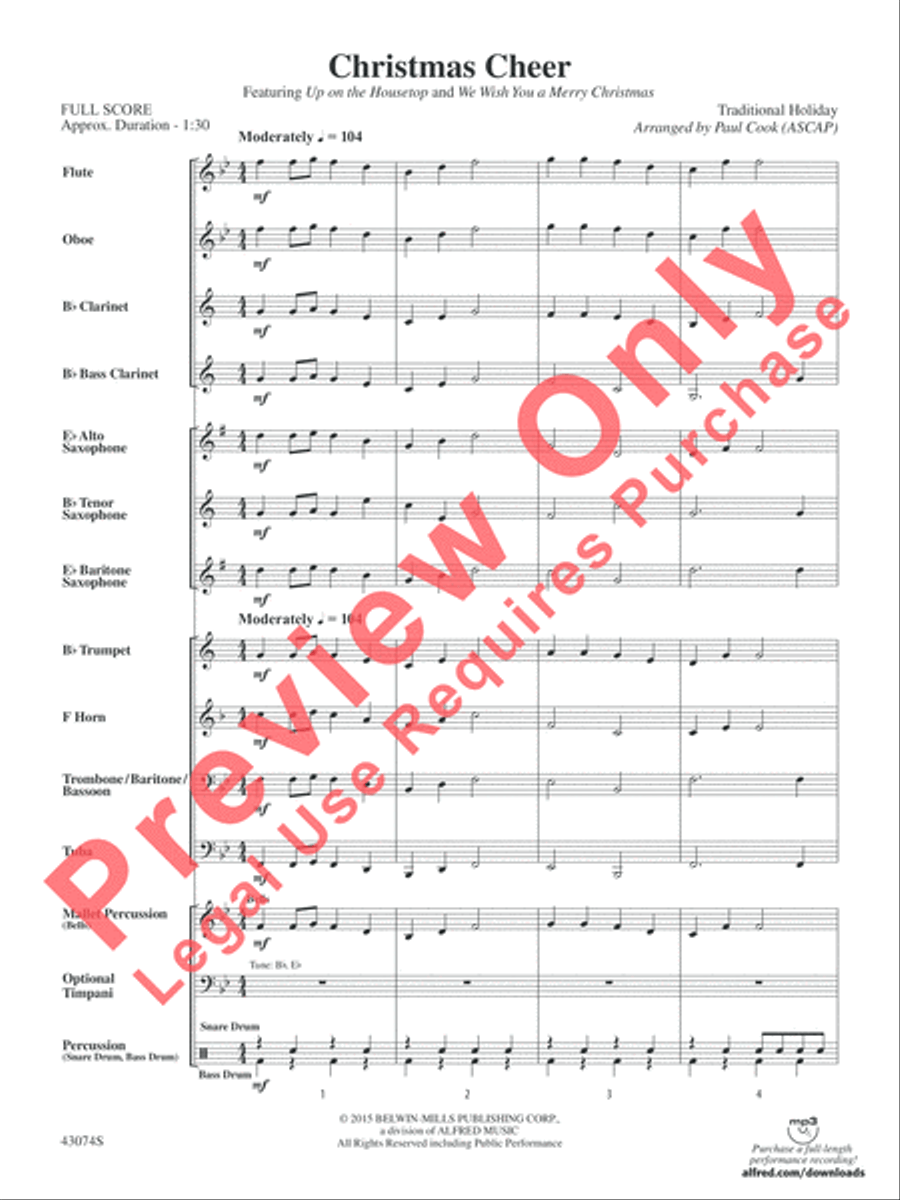 Christmas Cheer Concert Band scores gallery preview page 3