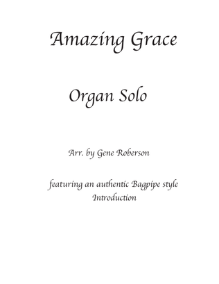 Book cover for Amazing Grace Organ Solo with Bagpipes