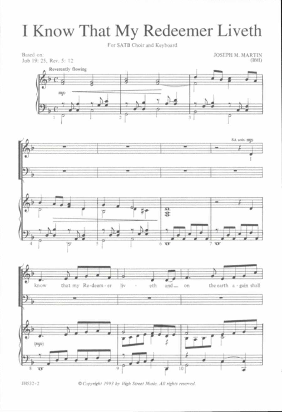 I Know That My Redeemer Liveth 4-Part scores gallery preview page 2