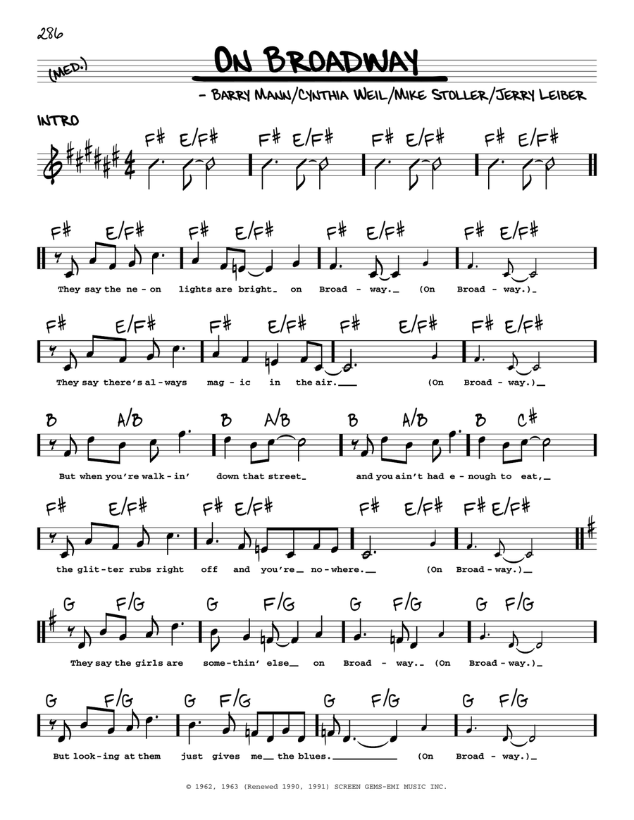 On Broadway Voice scores gallery preview page 1