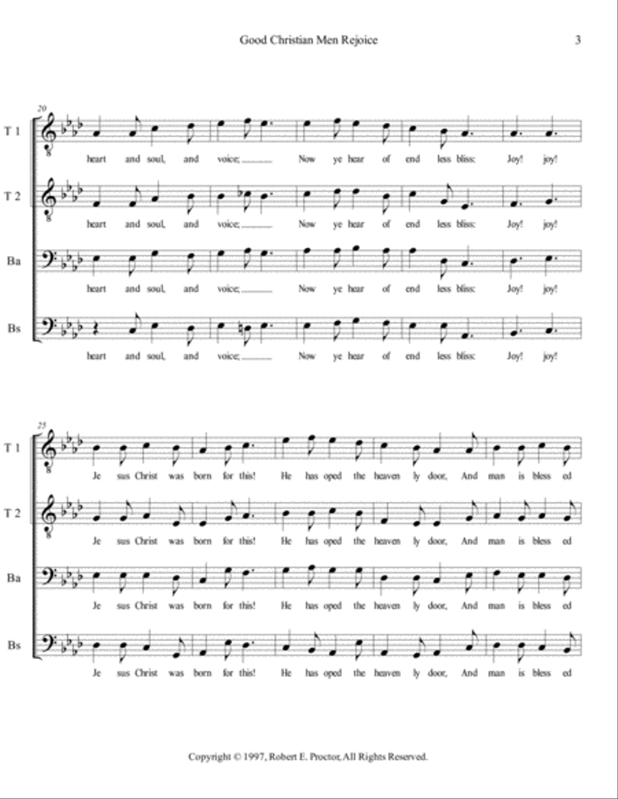 Good Christian Men Rejoice TTBB scores gallery preview page 4