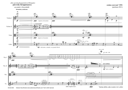 Cosimo Carovani: PICCOLA BERGAMASCA (ES-22-054) - Score Only