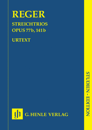 Book cover for String Trios A minor Op. 77b and D minor Op. 141b