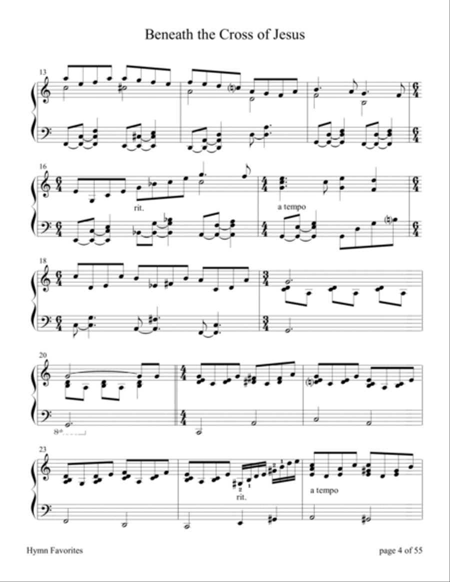Hymn Favorites, Book 1 - A Collection of Sixteen Piano Solos Piano Solo scores gallery preview page 6