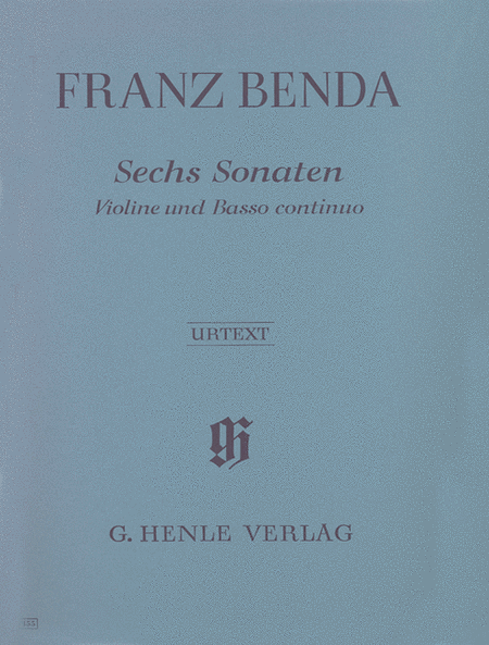 Franz Benda: 6 Sonatas for Violin and Basso Continuo