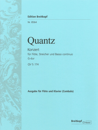 Book cover for Flute Concerto in G major QV 5:174