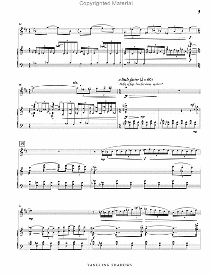Tangling Shadows, Version 2 (score & parts) B-Flat Clarinet scores gallery preview page 4