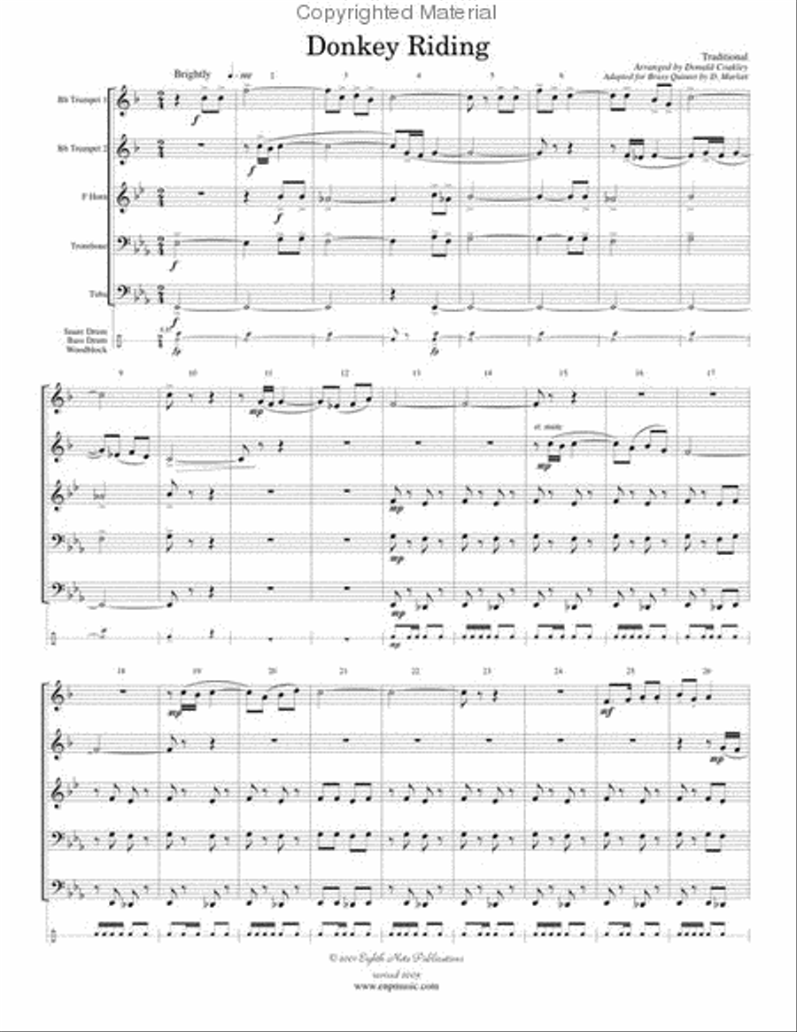 Donkey Riding Brass Quintet scores gallery preview page 2