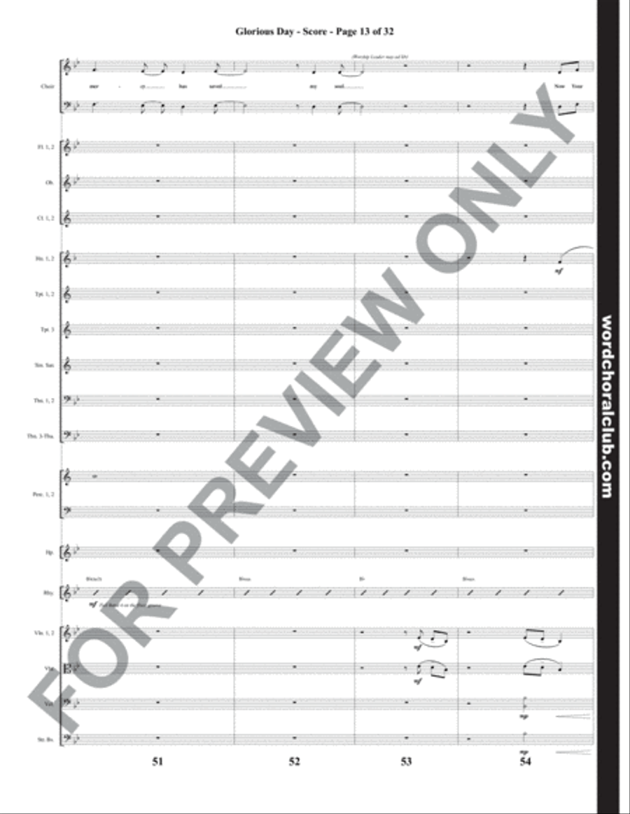 Glorious Day with Christ the Lord Is Risen Today - Orchestration Choir scores gallery preview page 14