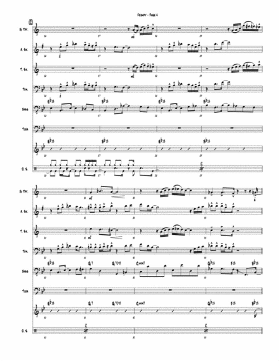 Frumpy (septet version / Blowholes) Jazz Ensemble scores gallery preview page 4