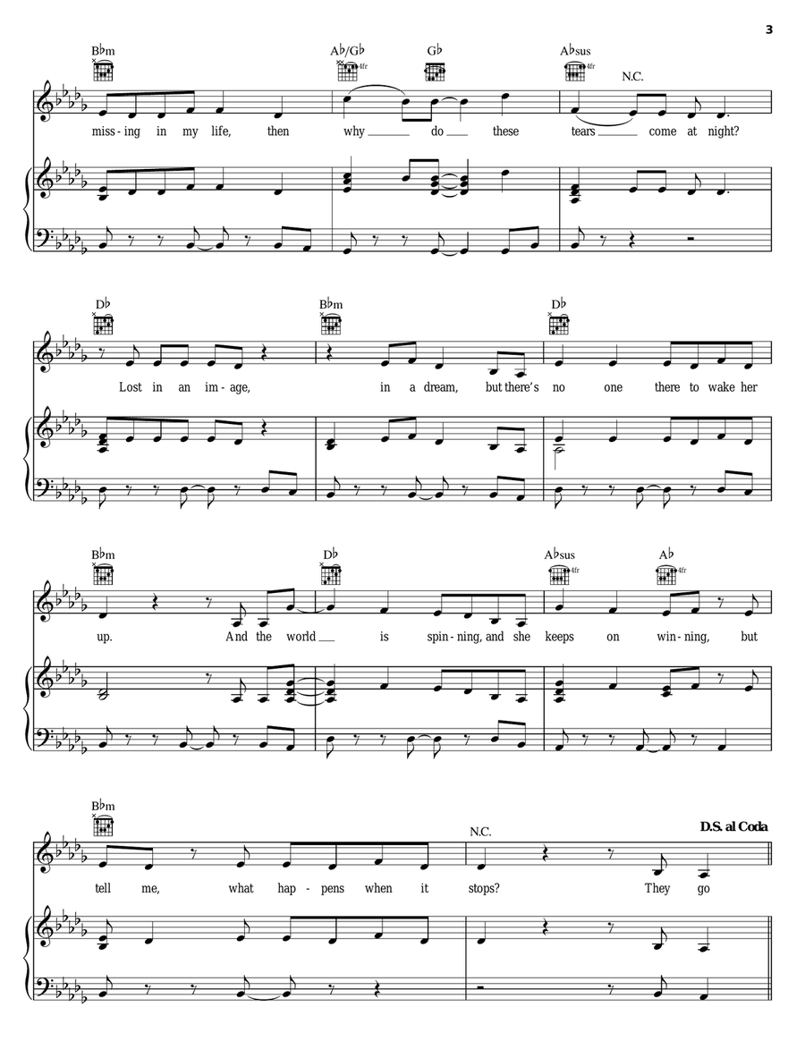 Lucky Lucky Piano, Vocal, Guitar scores gallery preview page 3