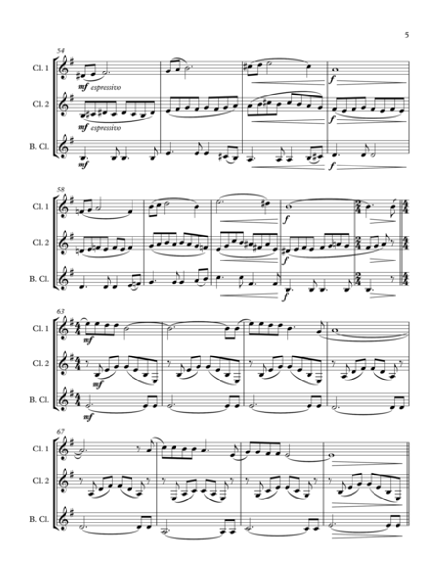 Walking In The Air Walking In The Air Woodwind Trio scores gallery preview page 6
