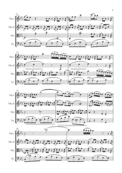 Mozart - Adagio from Wind Serenade K.361 (Amadeus) for String Quartet
