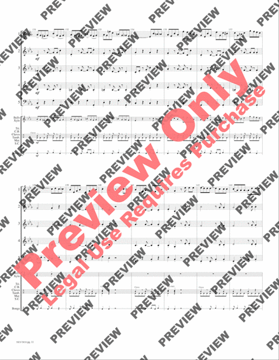 Tico Tico Tico Tico Woodwind Ensemble scores gallery preview page 13