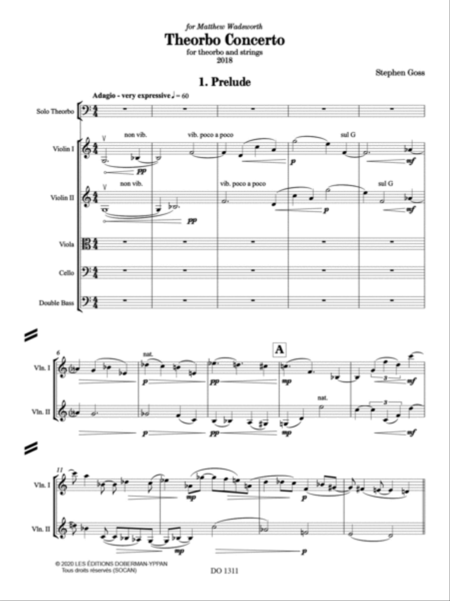 Theorbo Concerto (for theorbo and string orchestra) String Orchestra scores gallery preview page 2