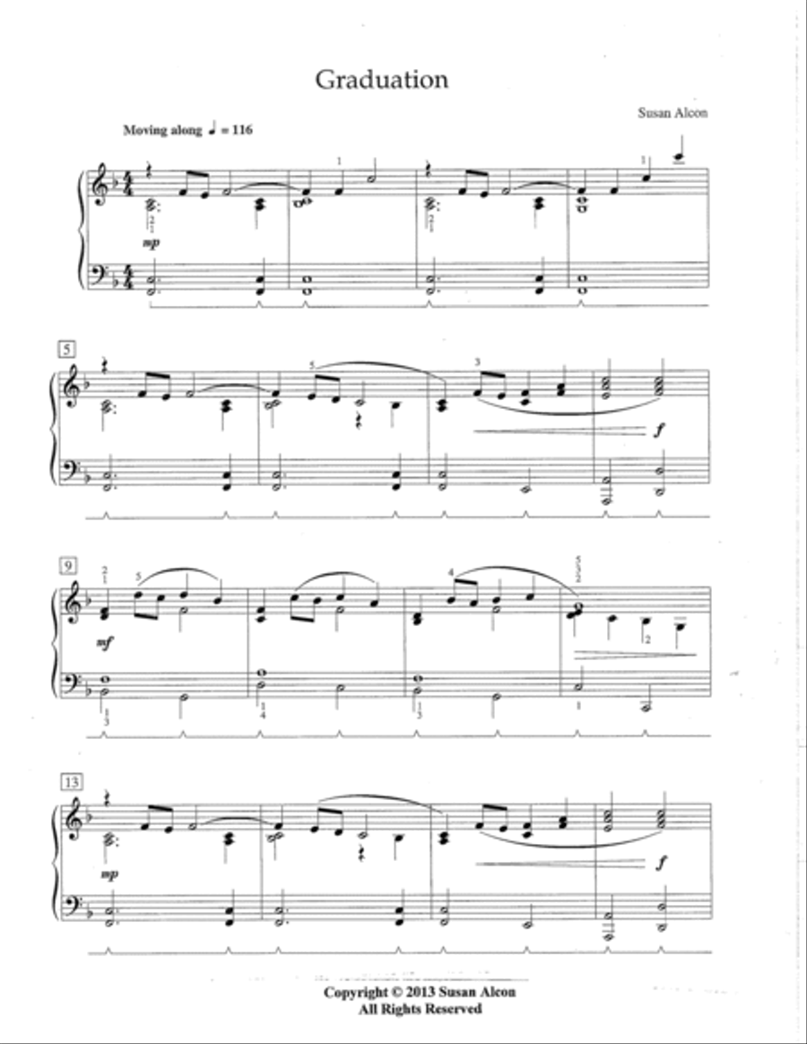 Graduation from Finger Painting by Susan Alcon Piano Solo scores gallery preview page 2