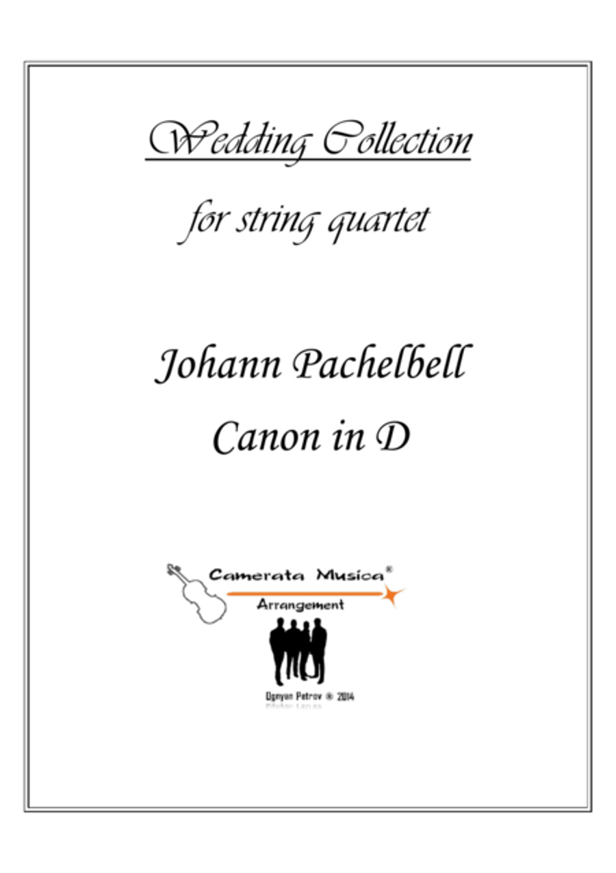 Canon in D-Weddind version for string quartet / optional part for Double Bass String Quartet scores gallery preview page 1