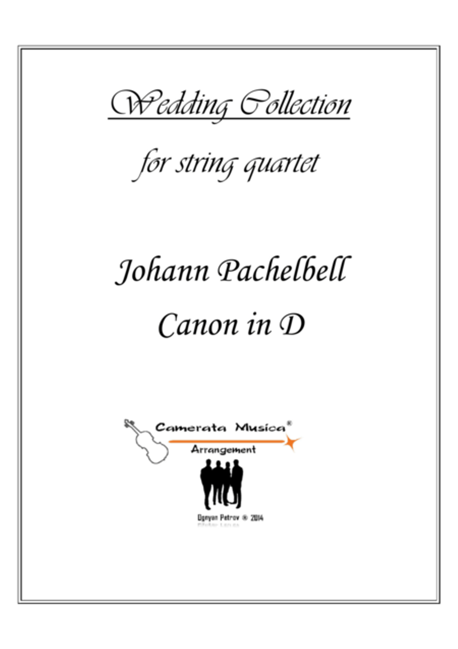 Canon in D-Weddind version for string quartet / optional part for Double Bass image number null