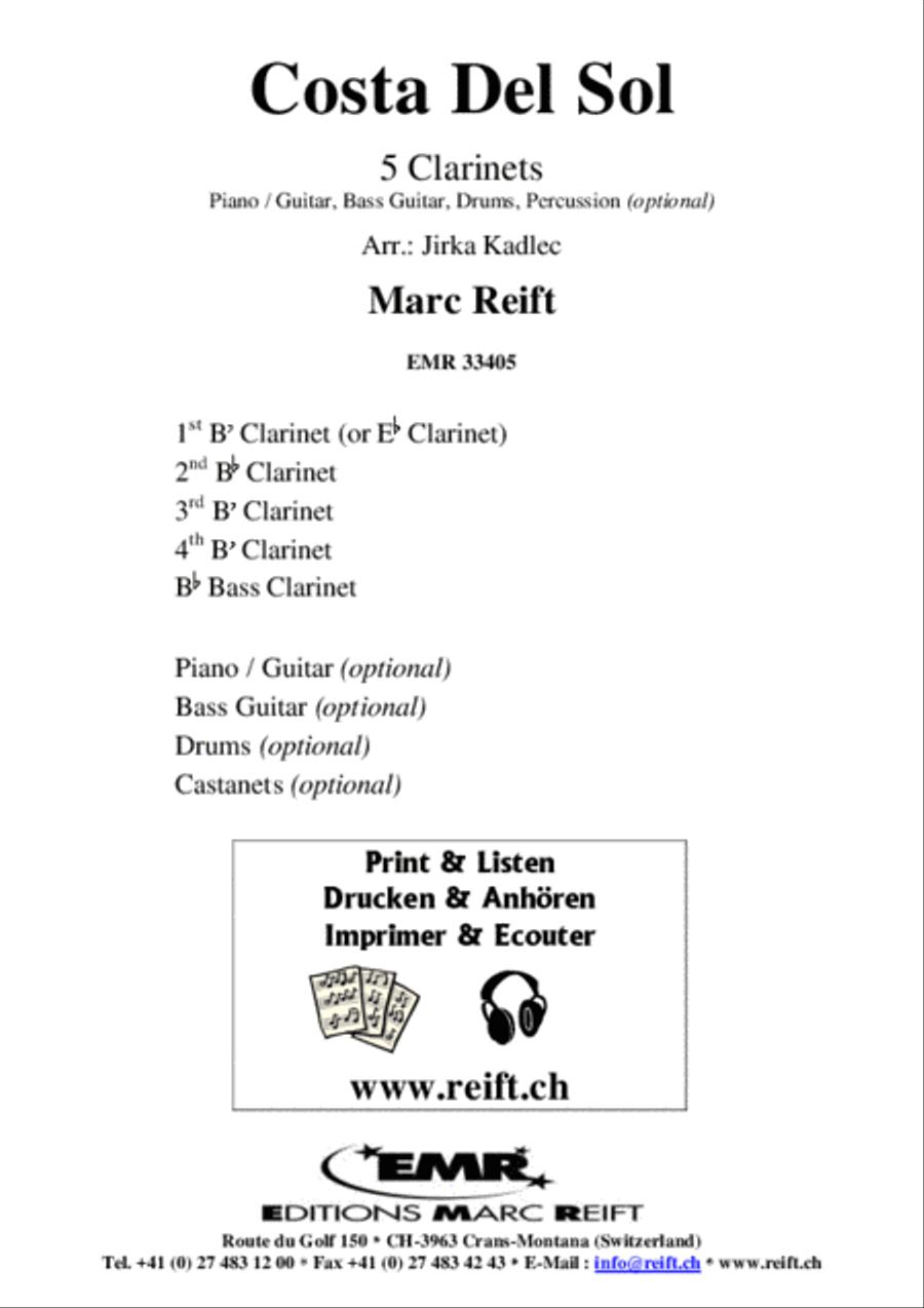 Costa Del Sol Costa Del Sol Clarinet scores gallery preview page 2