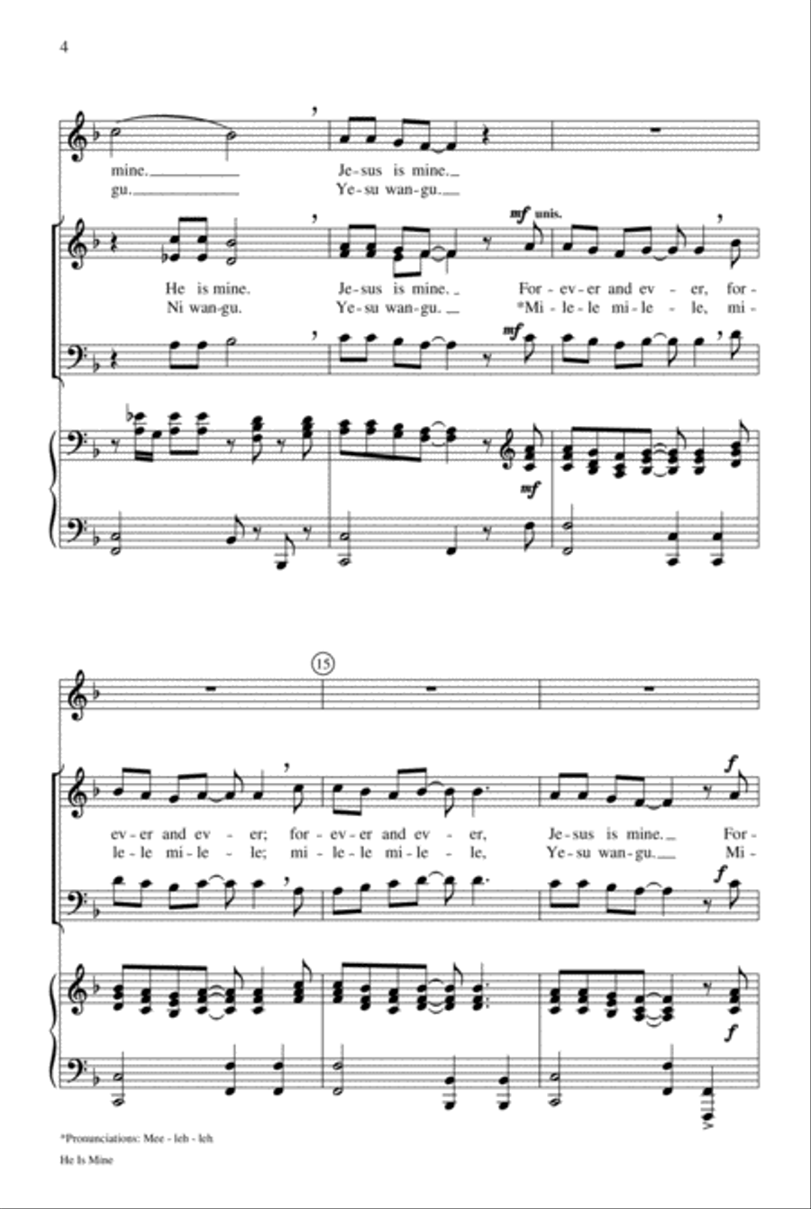 He Is Mine 4-Part scores gallery preview page 4