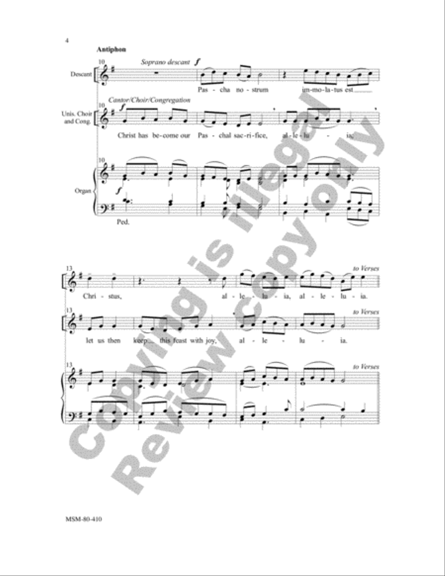 Christ Has Become Our Paschal Sacrifice: Communion Antiphon for Easter 4-Part scores gallery preview page 4