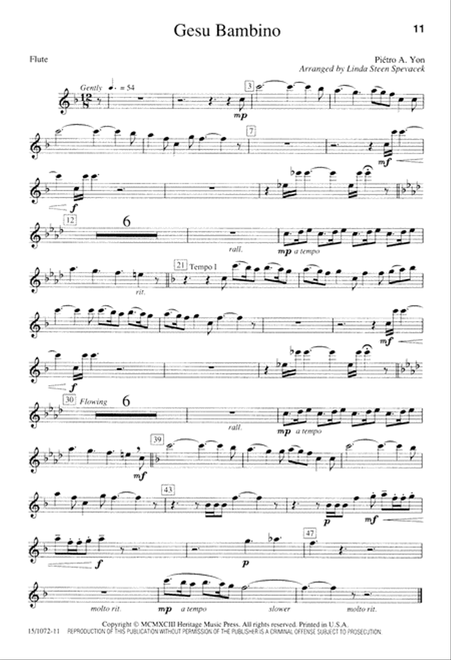 Gesu Bambino Gesu Bambino 4-Part scores gallery preview page 11
